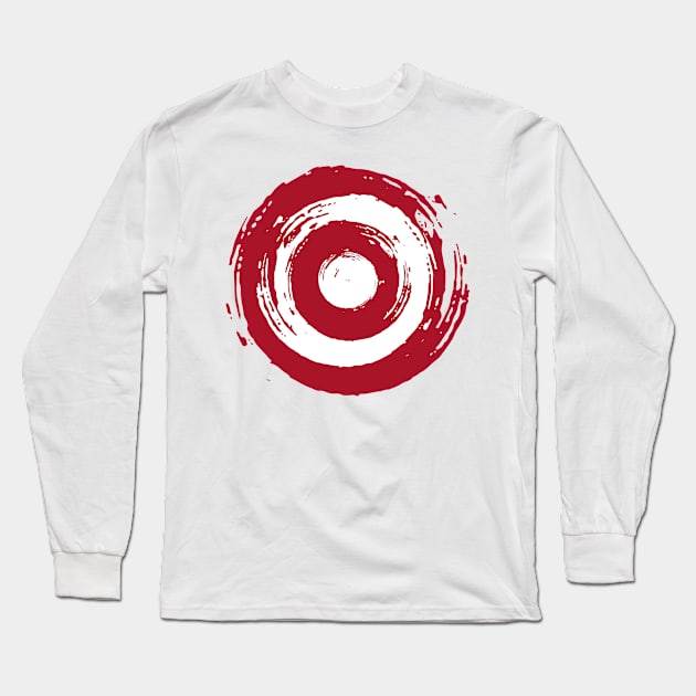 grunge Target Long Sleeve T-Shirt by graphicganga